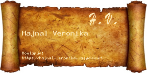 Hajnal Veronika névjegykártya